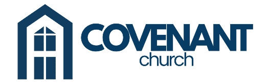 Blue Covenant Church emblem on black background